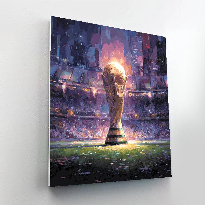 Fifa 2026 Trophy Halo Number painting