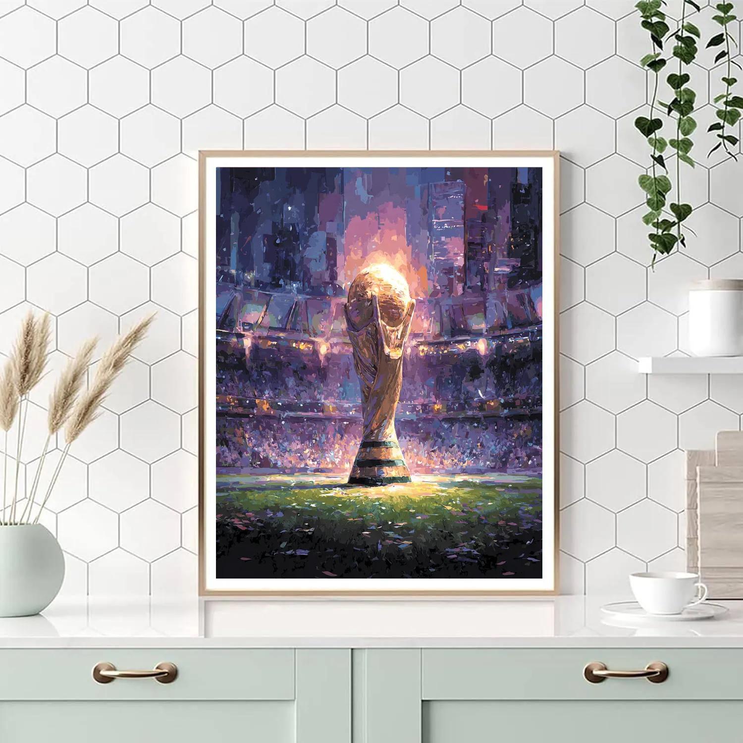Fifa 2026 Trophy Halo Number painting