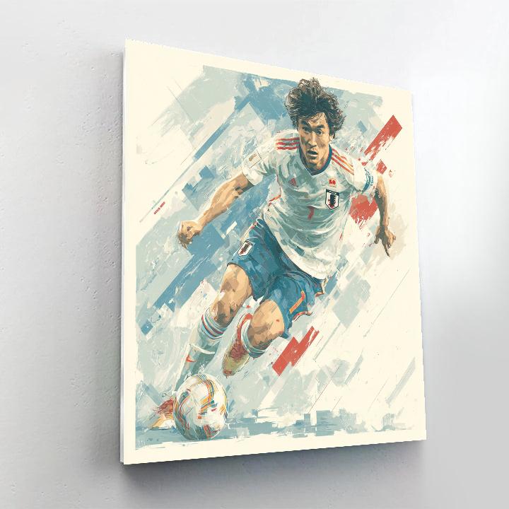 Fifa 2026 Mitoma Blue Painting by numbers kit