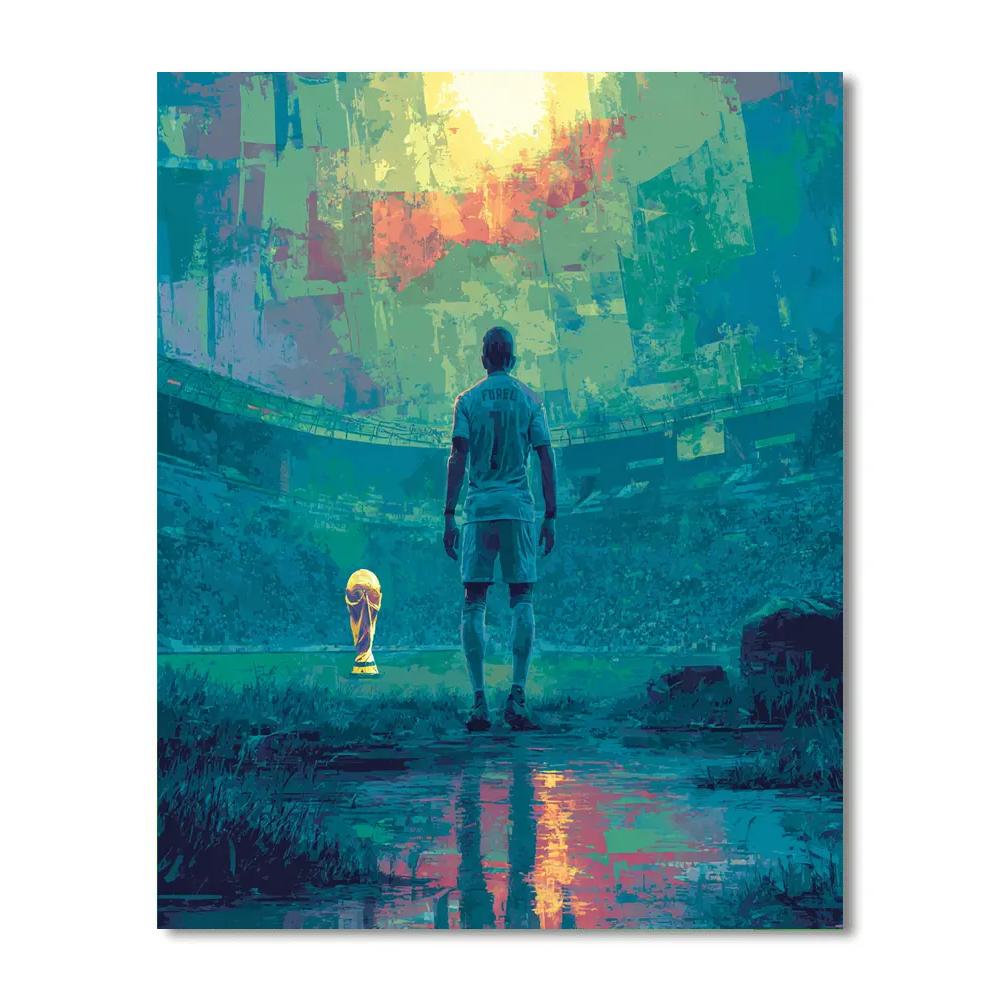 Uzbekistan Fifa 2026 Dawn Number painting