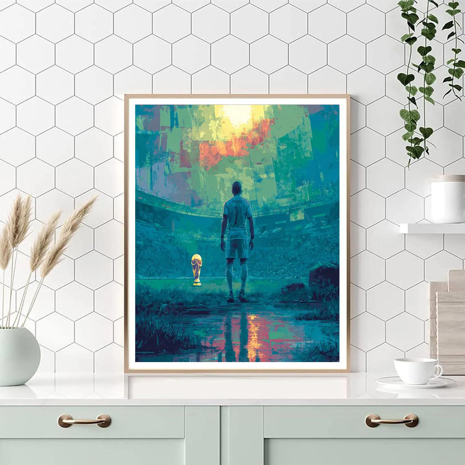 Uzbekistan Fifa 2026 Dawn Number painting