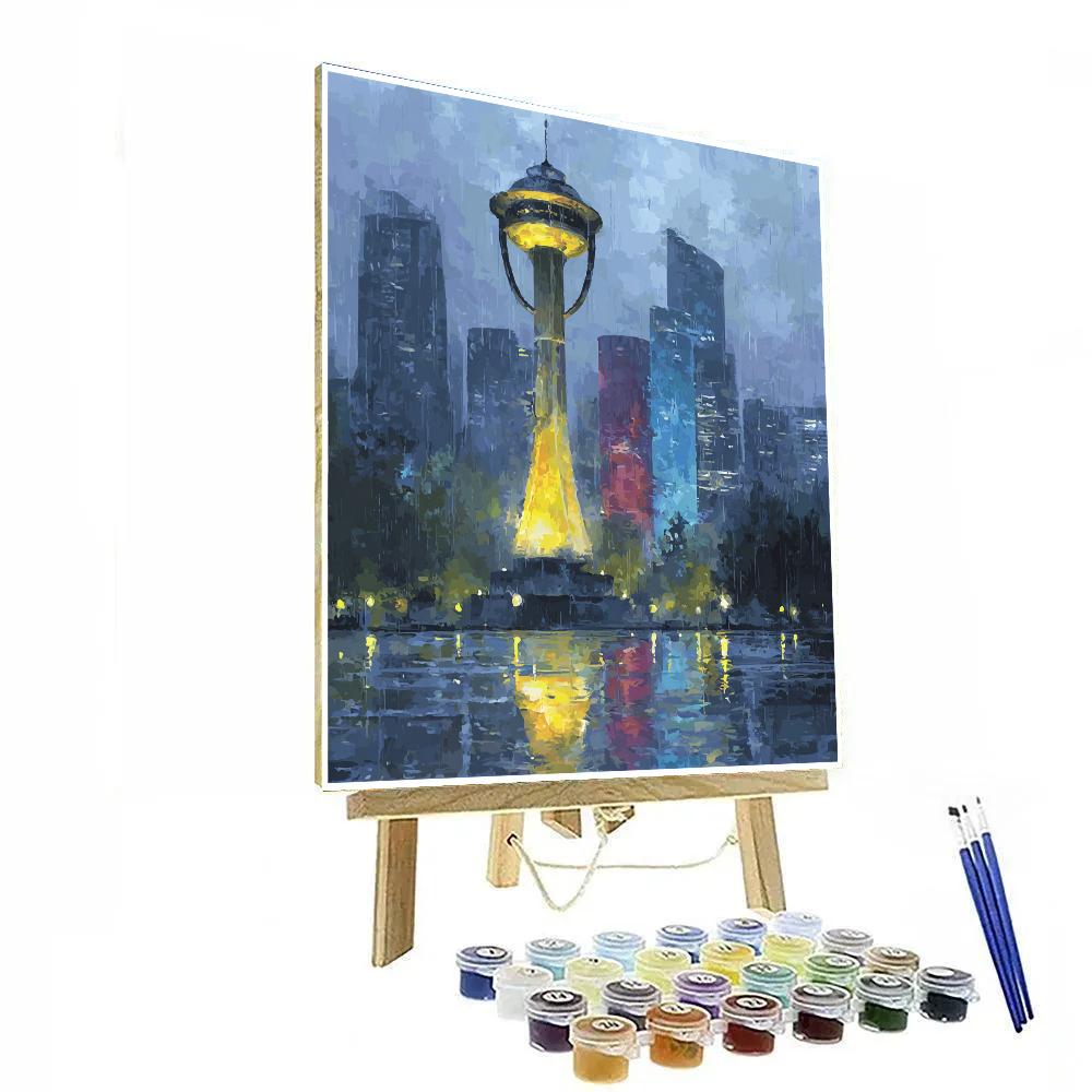 Seattle Fifa 2026 Rainlight Number painting