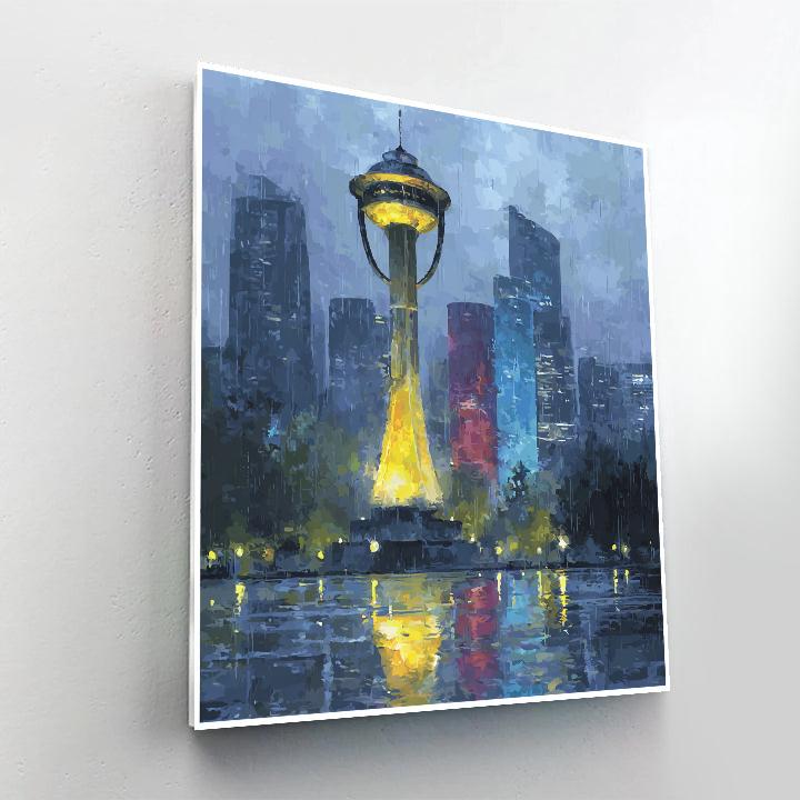 Seattle Fifa 2026 Rainlight Number painting