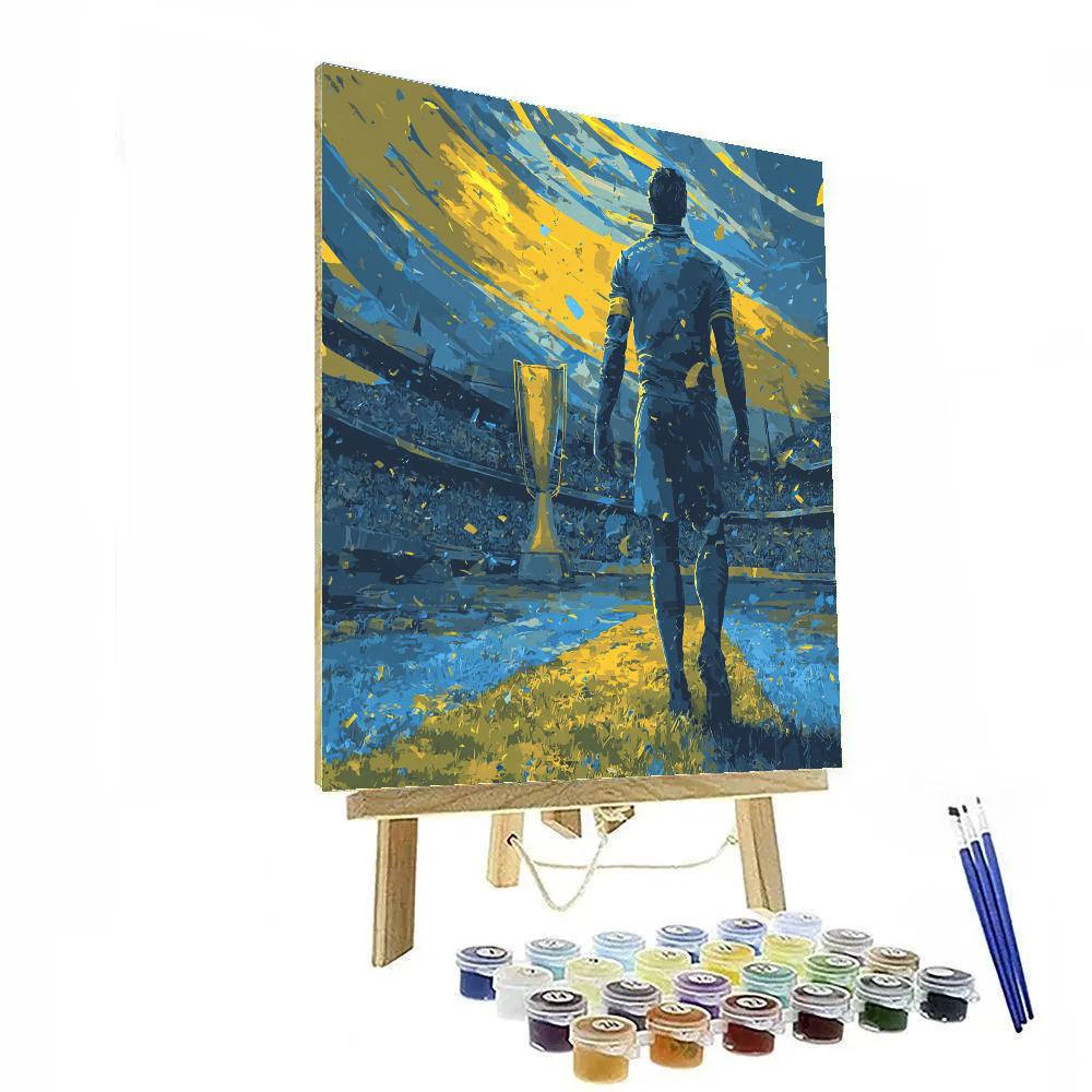 Curaçao Fifa 2026 Blue Paint by numbers art
