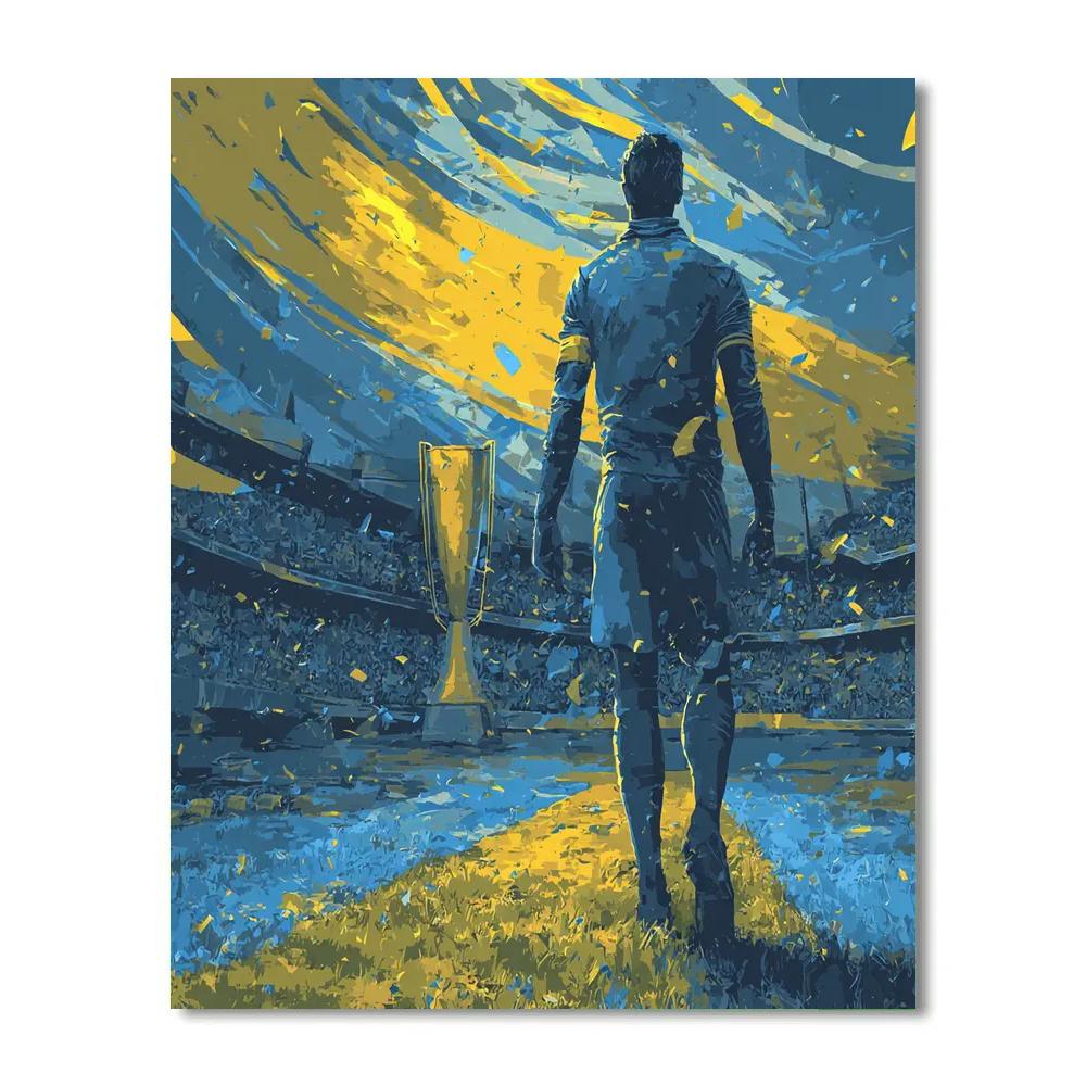 Curaçao Fifa 2026 Blue Paint by numbers art