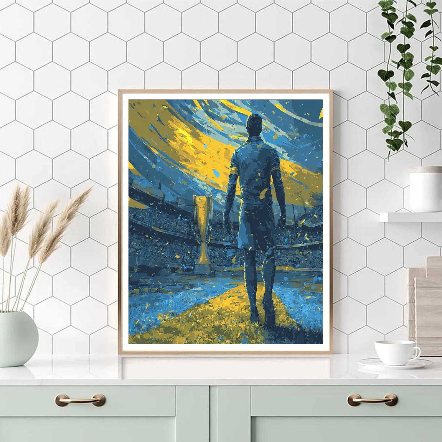 Curaçao Fifa 2026 Blue Paint by numbers art