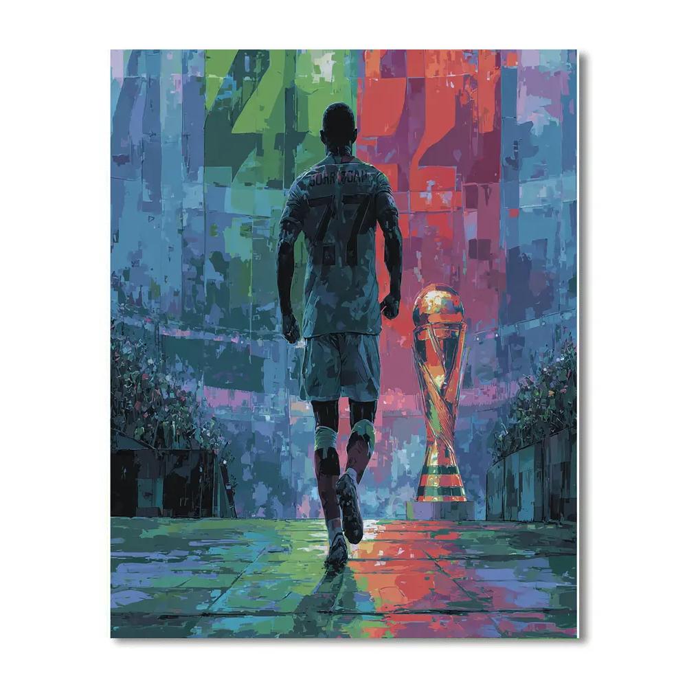 Jordan Fifa 2026 Red Paint by numbers art