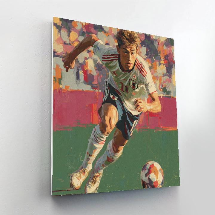 Fifa 2026 Mitoma Blue paint by number