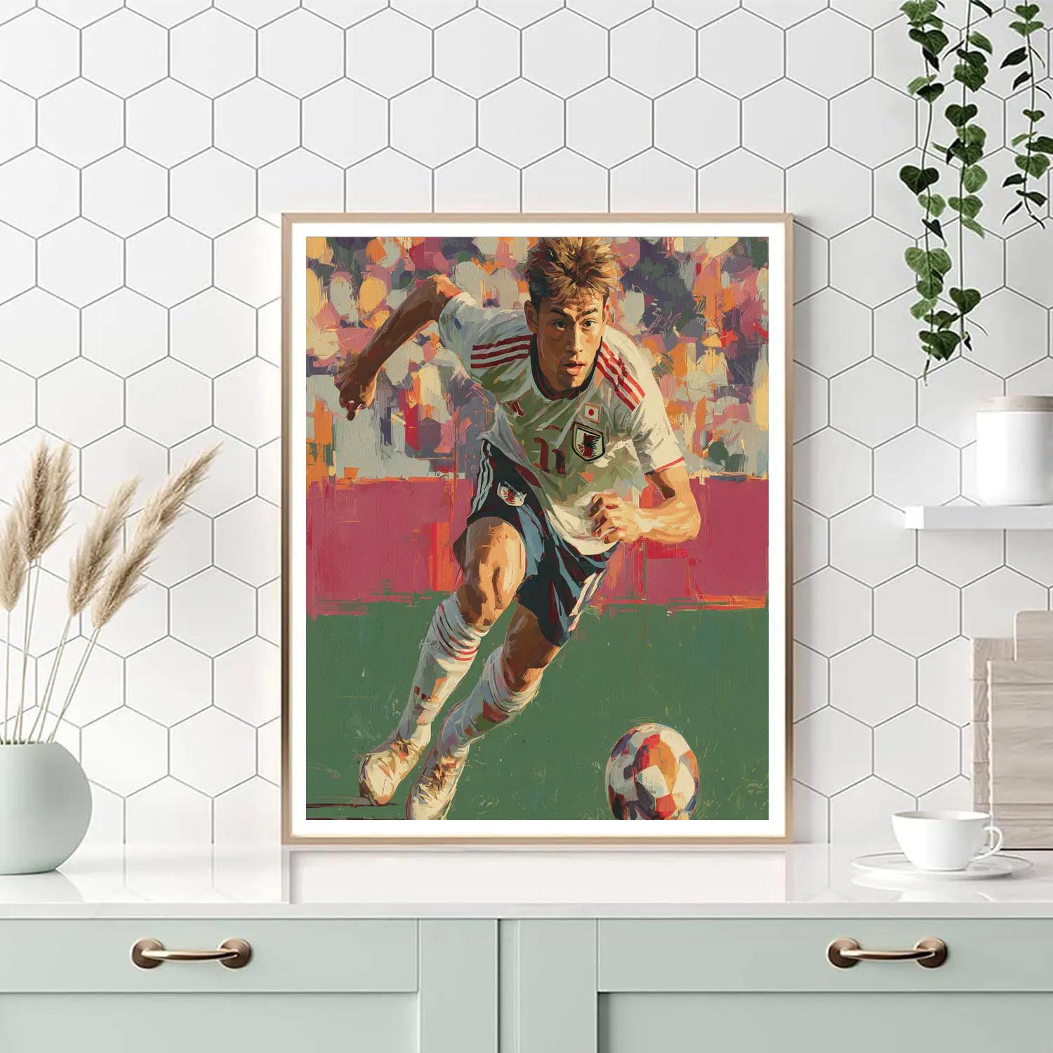 Fifa 2026 Mitoma Blue paint by number
