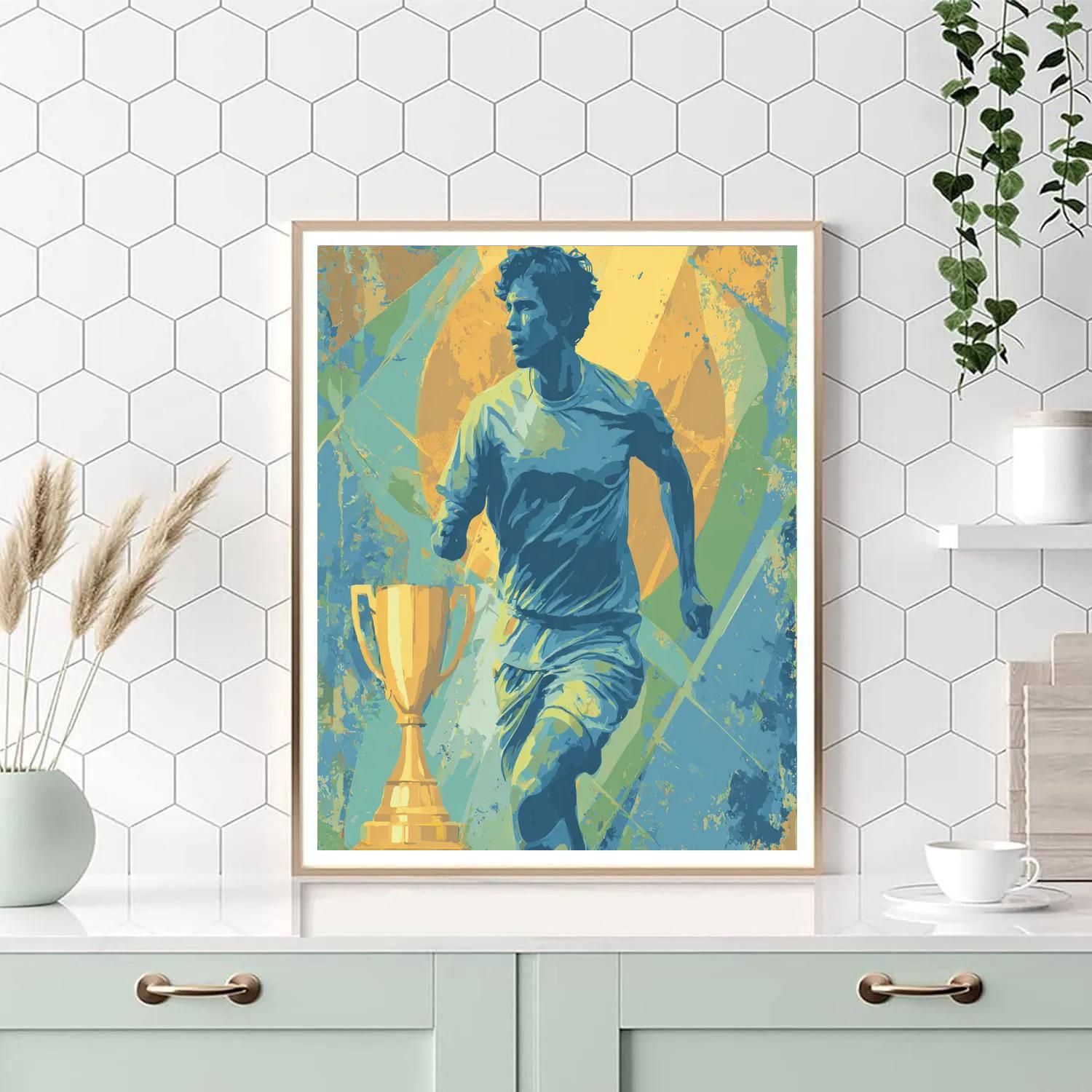 Curaçao Fifa 2026 Blue Paint by numbers art