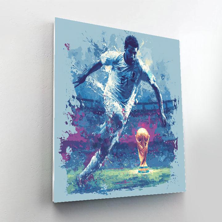 Fifa 2026 Mitoma Blue Numbered painting kits