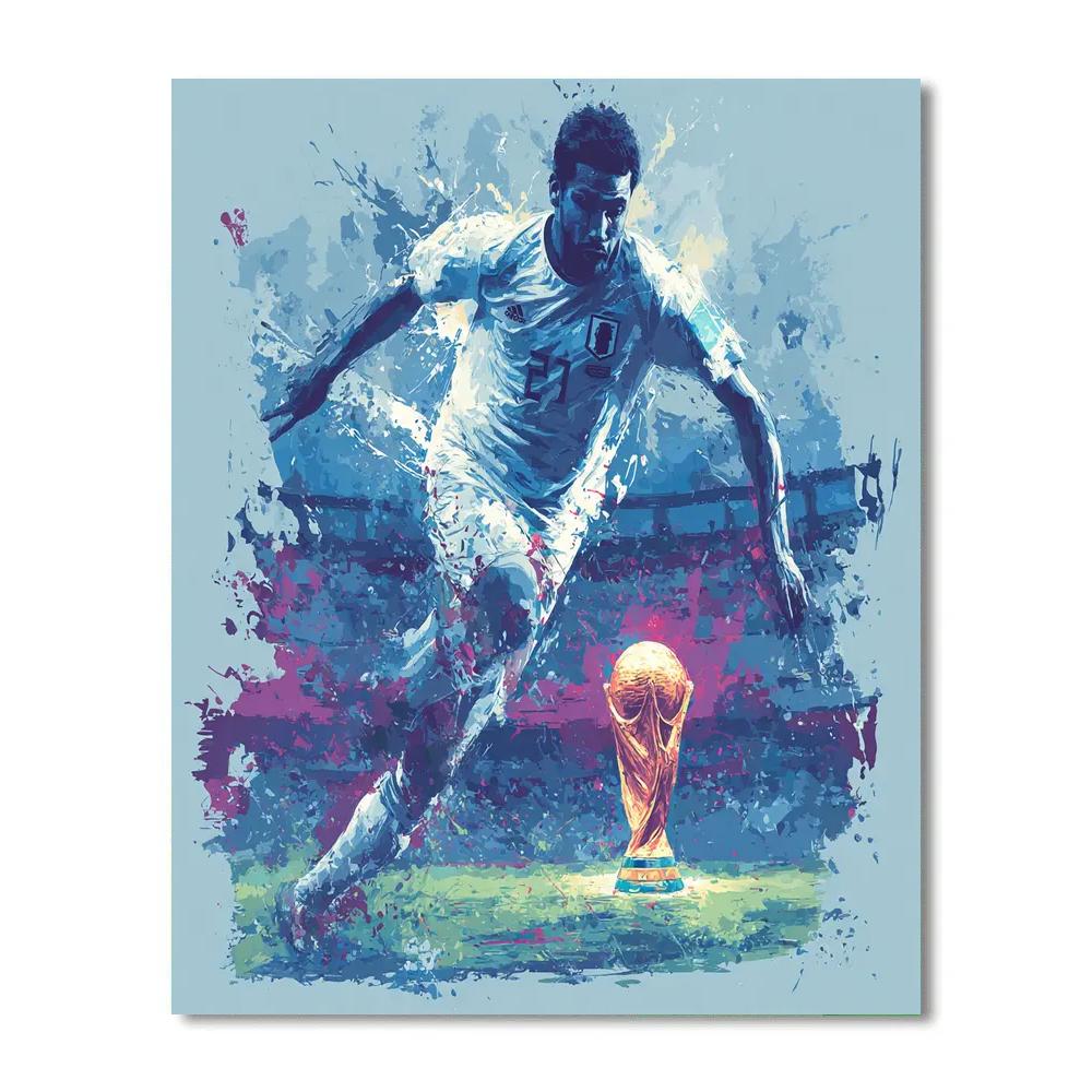 Fifa 2026 Mitoma Blue Numbered painting kits