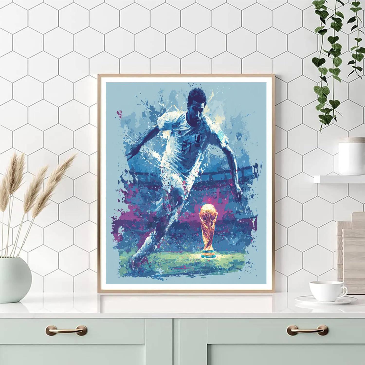 Fifa 2026 Mitoma Blue Numbered painting kits