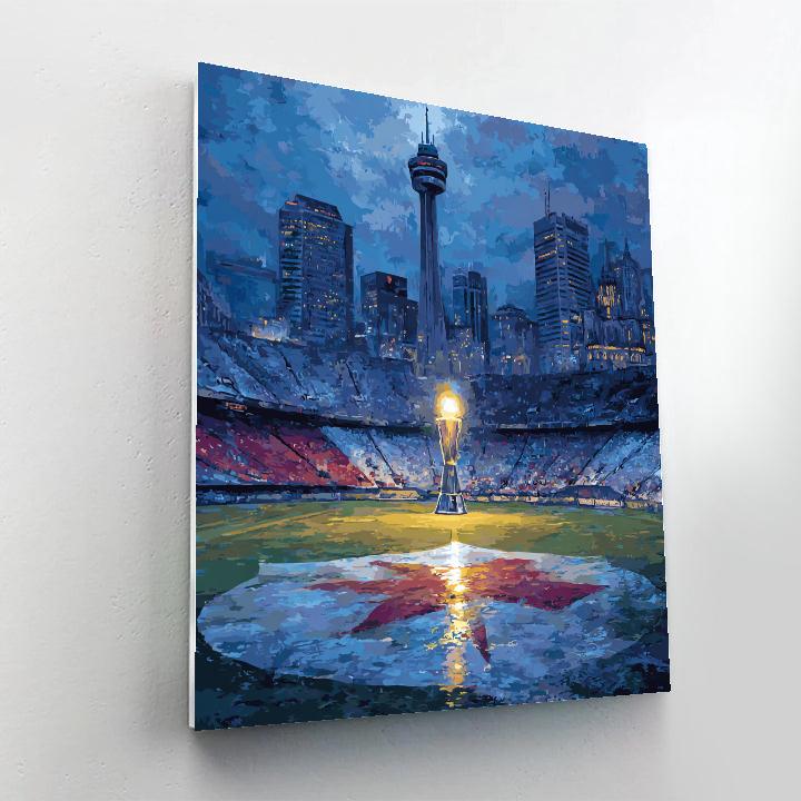 Seattle Fifa 2026 Rainlight Number painting