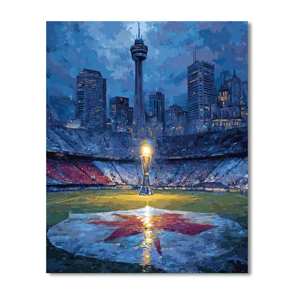 Seattle Fifa 2026 Rainlight Number painting