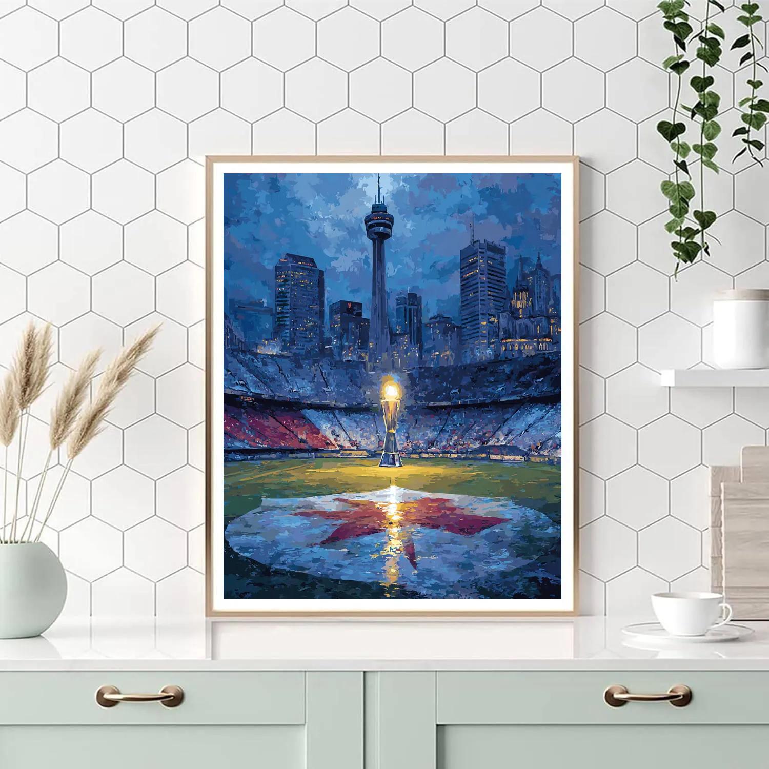 Seattle Fifa 2026 Rainlight Number painting