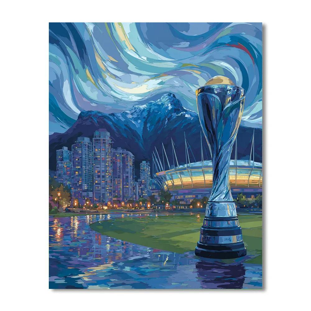 Vancouver Fifa 2026 Blue Painting by numbers kit