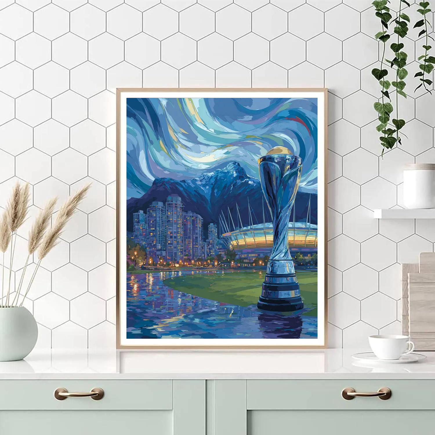 Vancouver Fifa 2026 Blue Painting by numbers kit