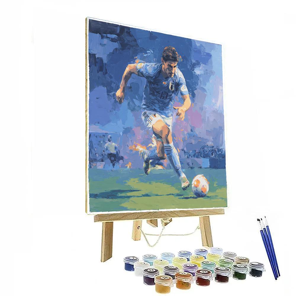 Mitoma Fifa 2026 Blue Paint by numbers art