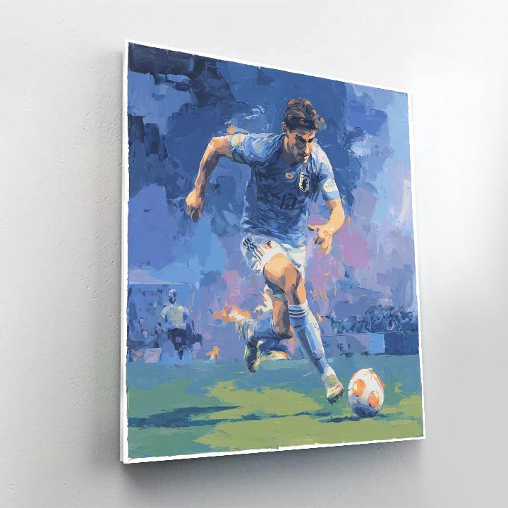 Mitoma Fifa 2026 Blue Paint by numbers art