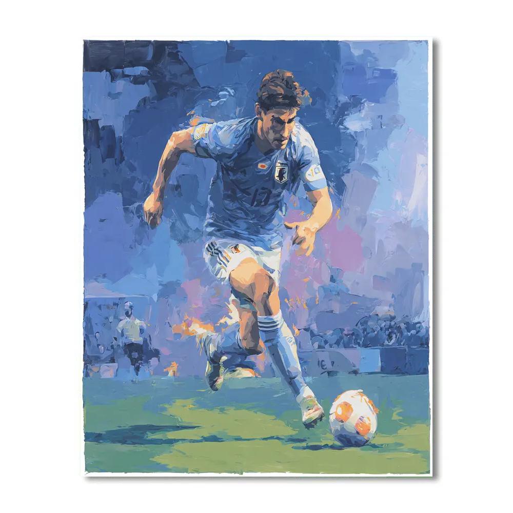 Mitoma Fifa 2026 Blue Paint by numbers art