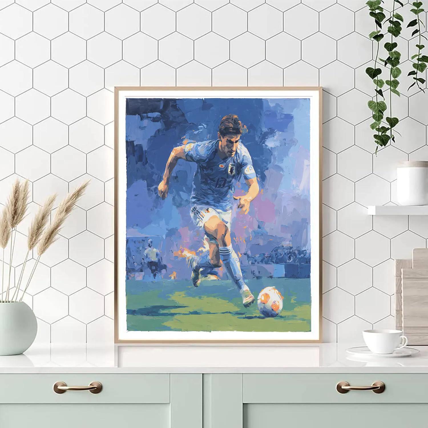 Mitoma Fifa 2026 Blue Paint by numbers art