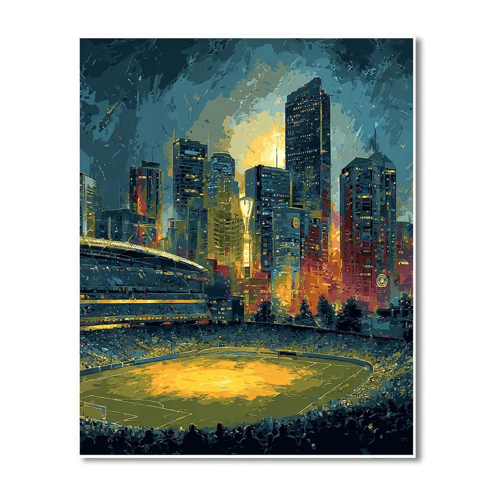 Monterrey Fifa 2026 Lights Number painting