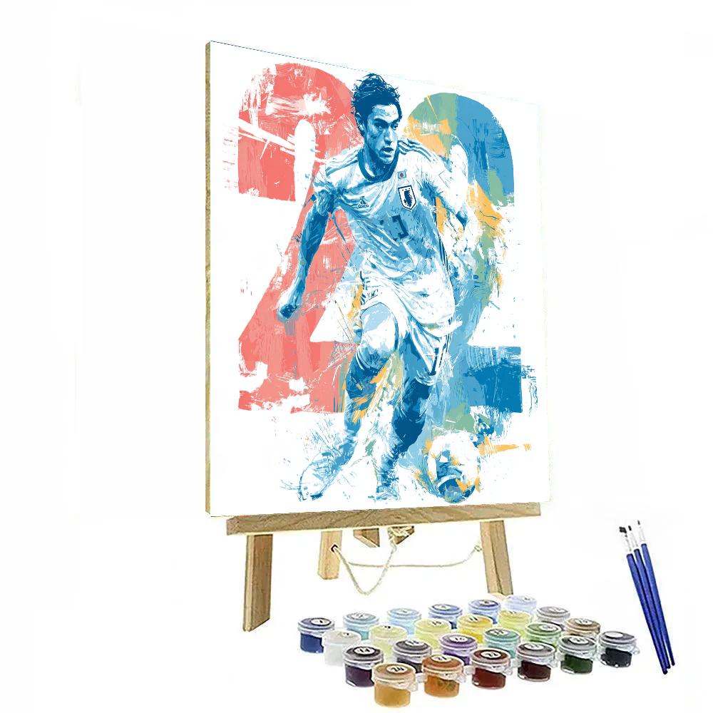 Mitoma Fifa 2026 Blue painting number kit