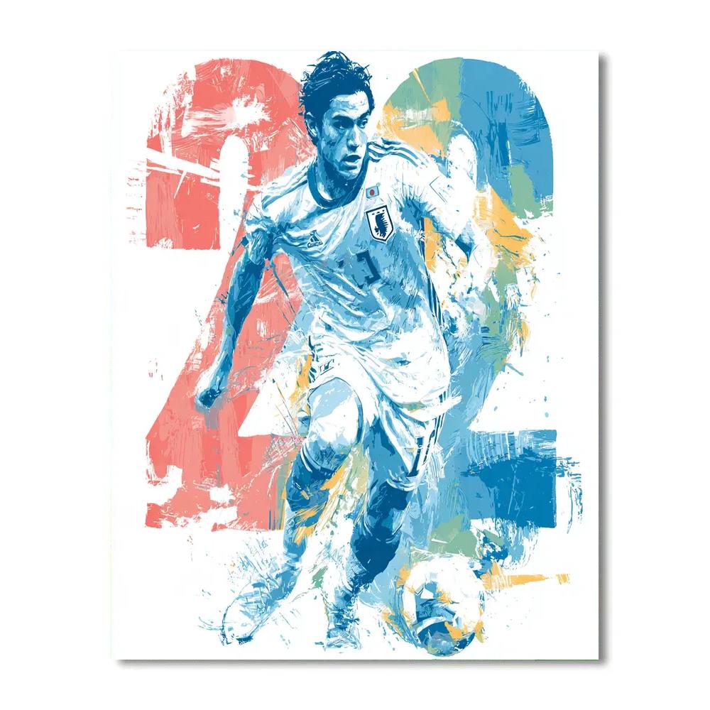 Mitoma Fifa 2026 Blue painting number kit