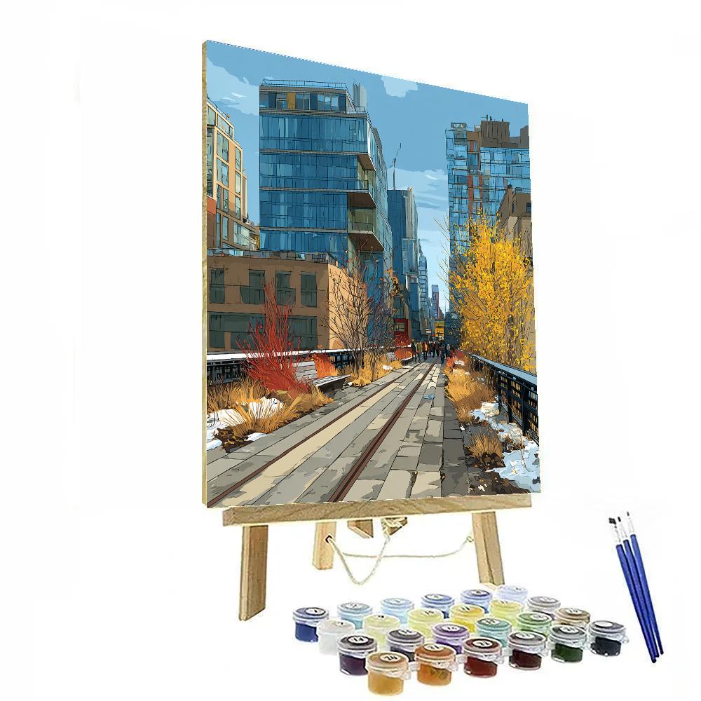 High Line Garden Walk In New York City United States Number painting