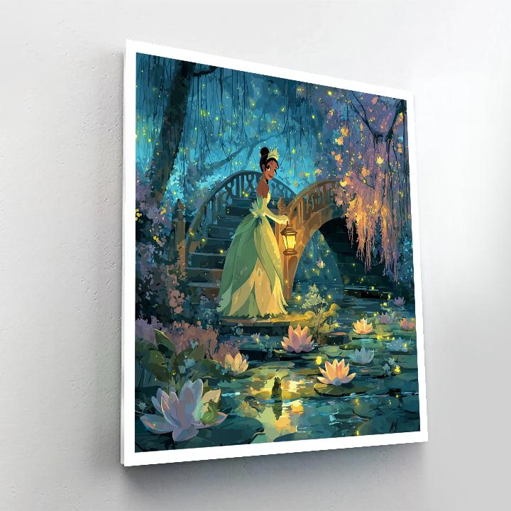 Tiana Firefly Garden Disney Inspired paint by number