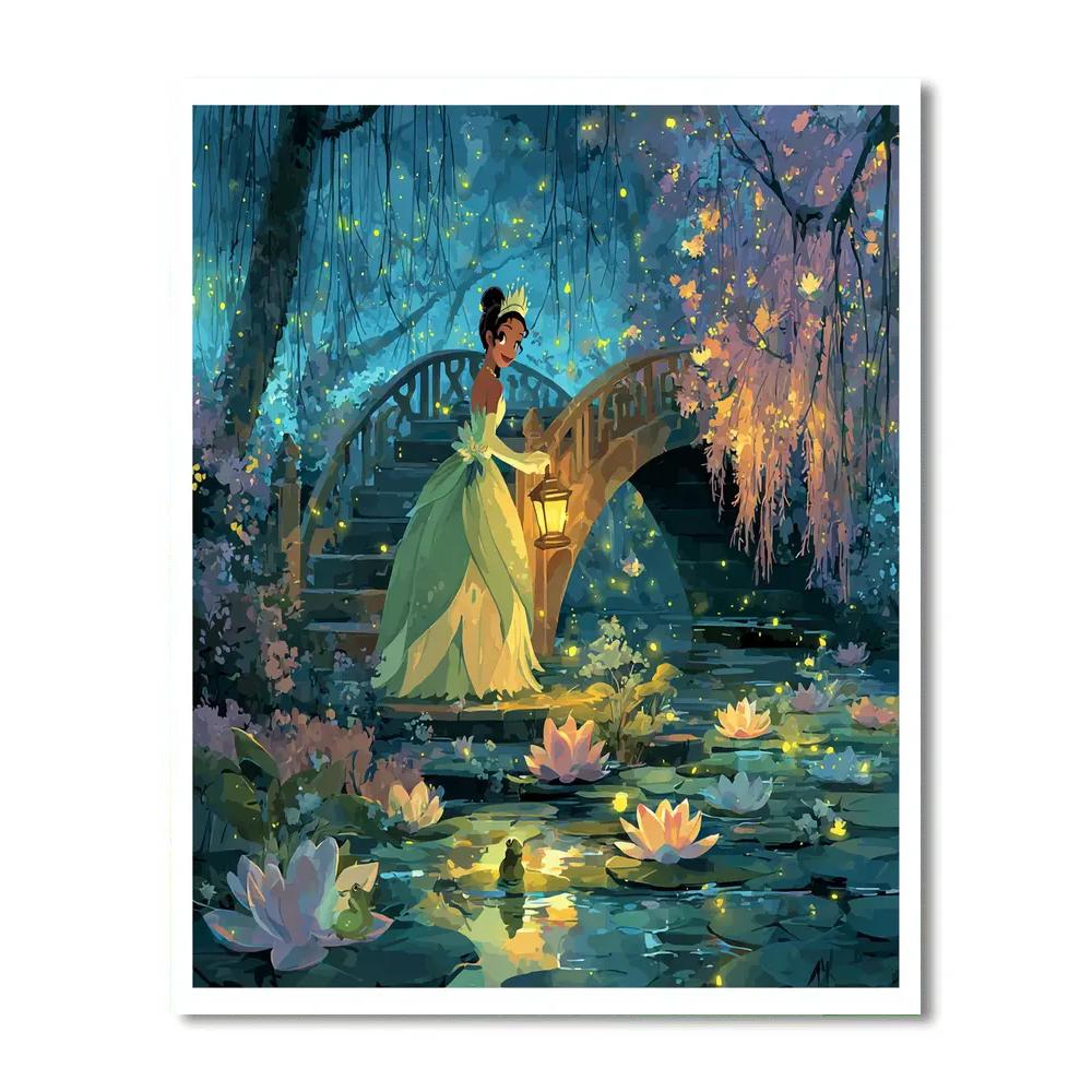 Tiana Firefly Garden Disney Inspired paint by number