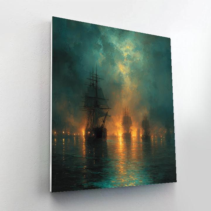 JMW Turner Inspired Solar Tempest Ships Paint by numbers art