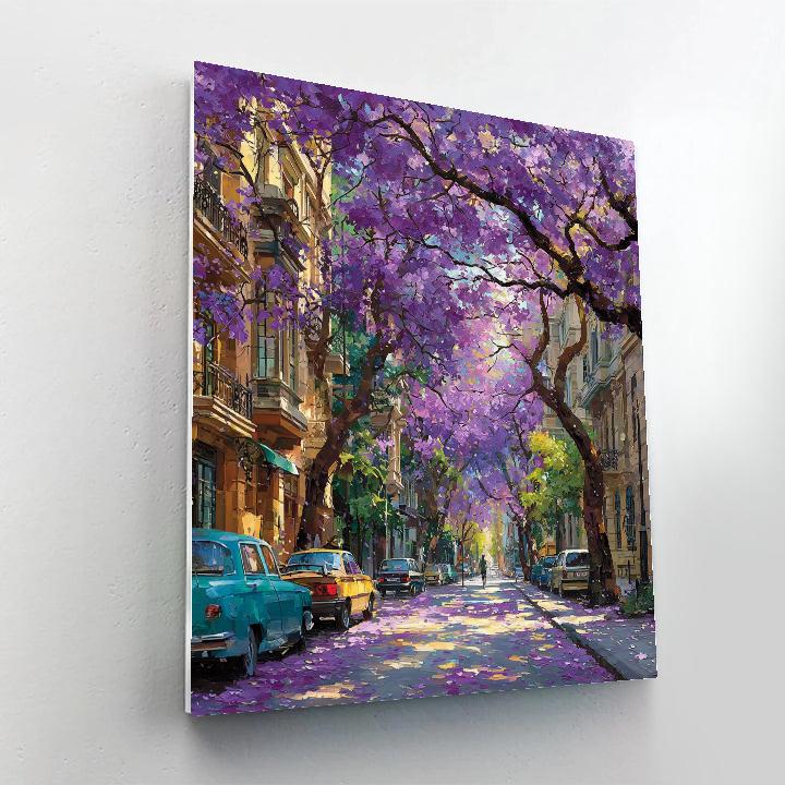 Jacaranda Avenue In Pretoria South Africa Paint by numbers kits