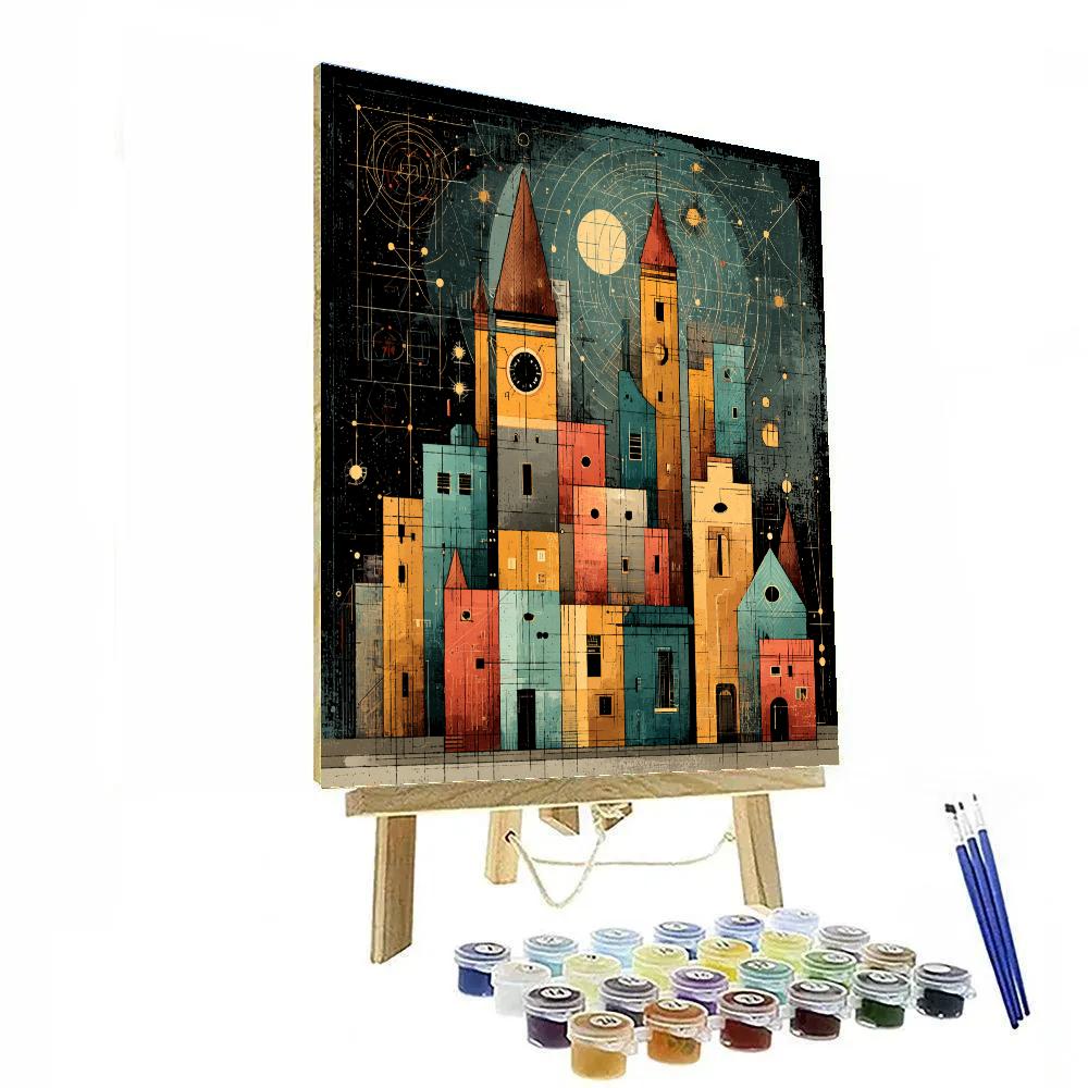 Paul Klee Inspired Mechanical Constellation City Painting by numbers kit
