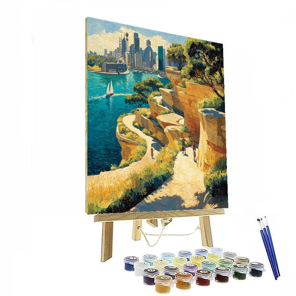 Barangaroo Reserve Sandstone Terraces In Sydney Australia Paint by numbers kits