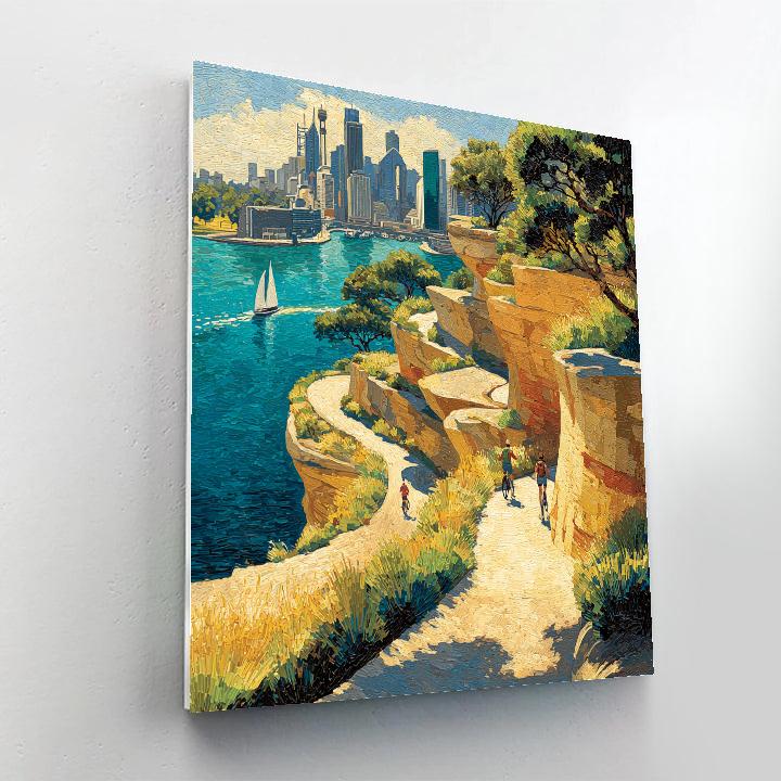 Barangaroo Reserve Sandstone Terraces In Sydney Australia Paint by numbers kits