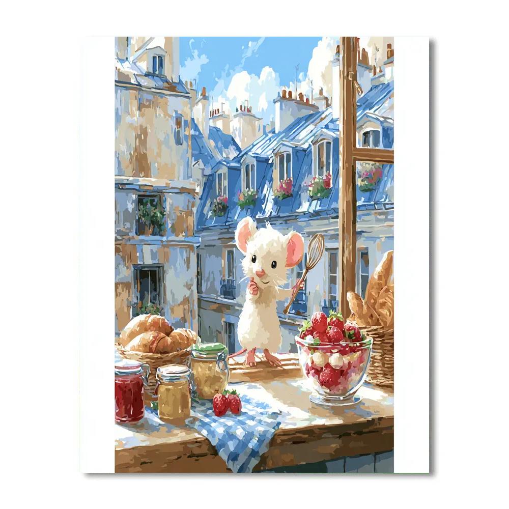 Remy Bakery Morning Disney Inspired Painting by numbers kit