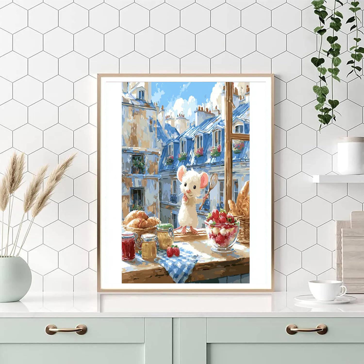 Remy Bakery Morning Disney Inspired Painting by numbers kit