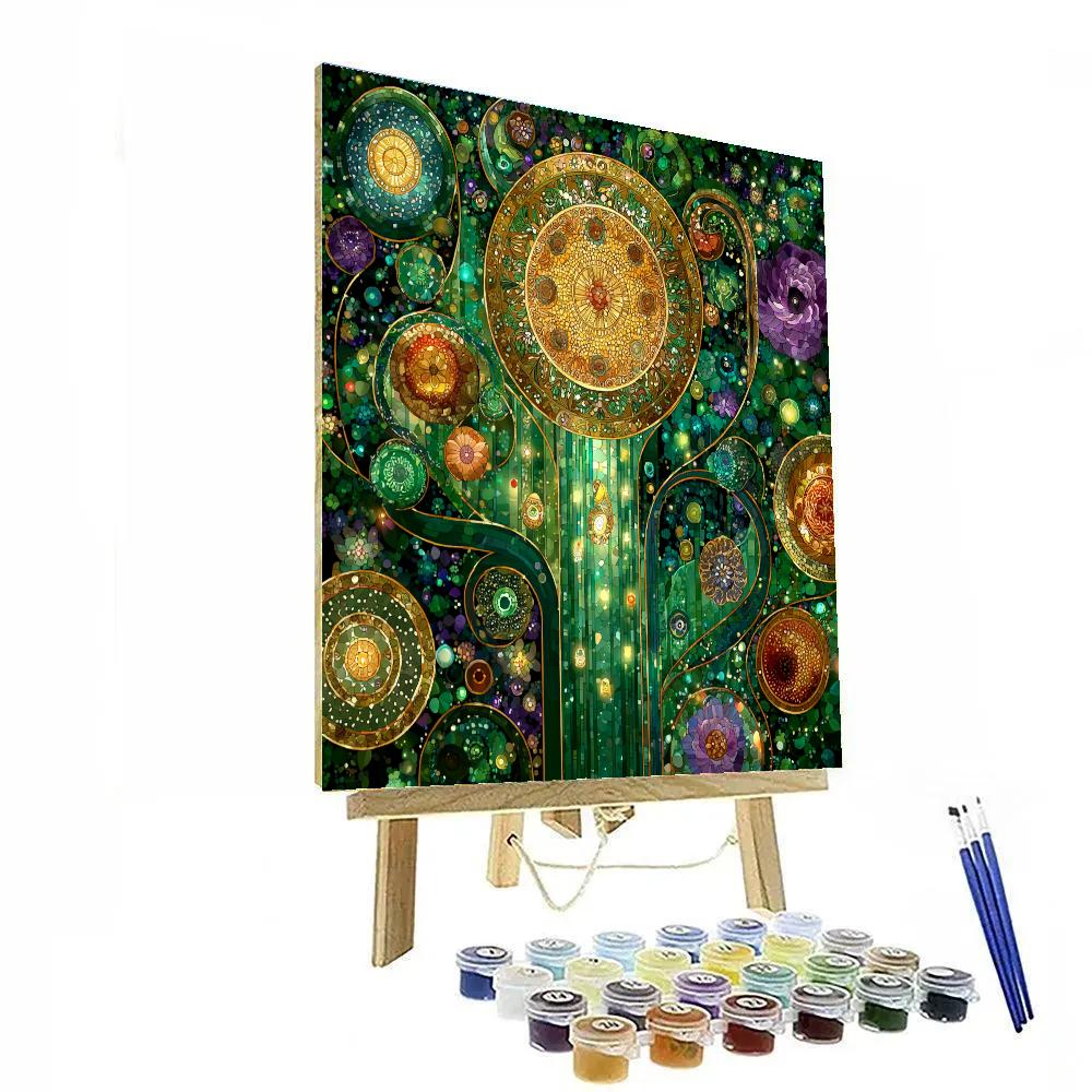 Gustav Klimt Inspired Nebula Orchard Paint by numbers art