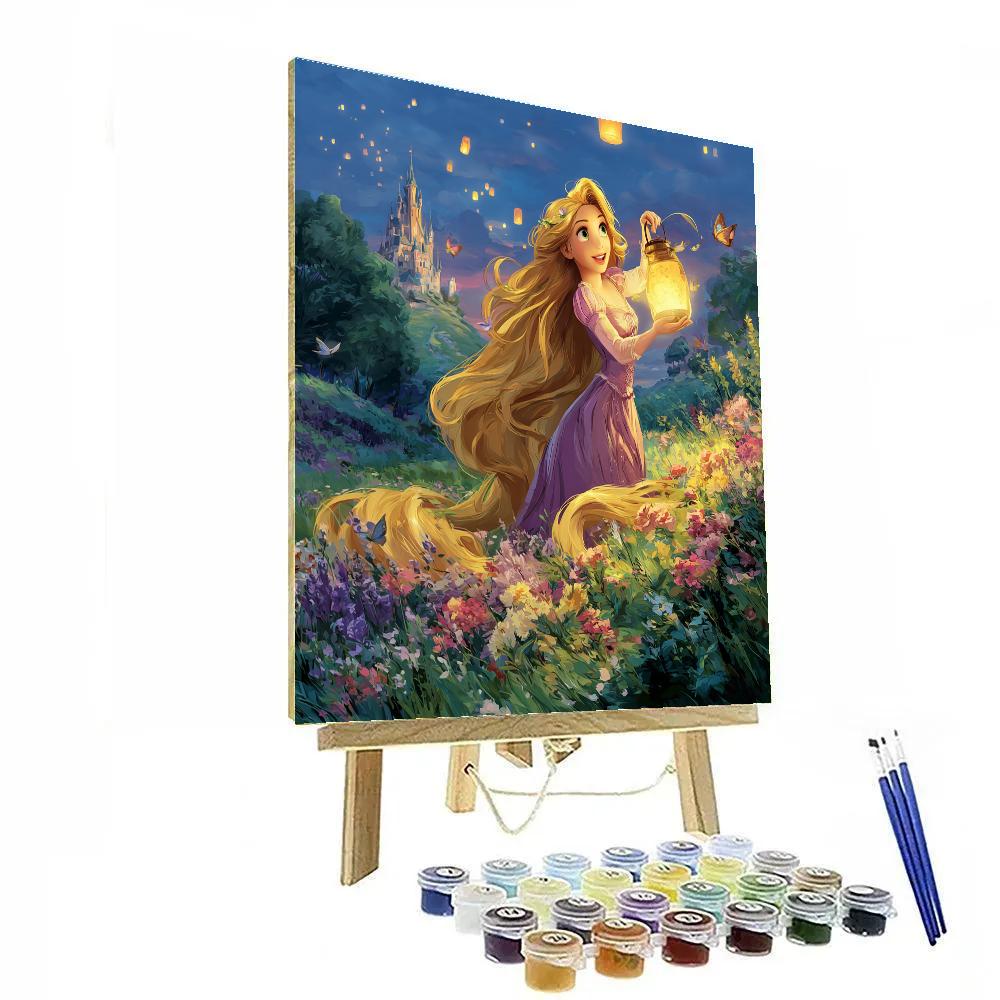 Rapunzel Lantern Meadow Disney Inspired DIY paint by numbers
