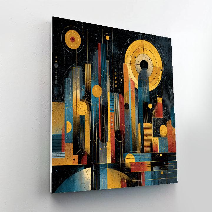 Kandinsky Inspired Futuristic Citylights Painting by numbers kit