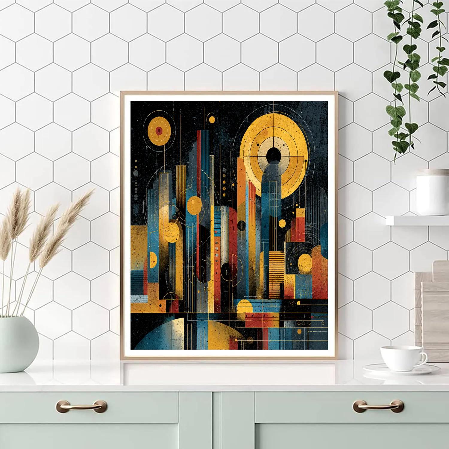 Kandinsky Inspired Futuristic Citylights Painting by numbers kit