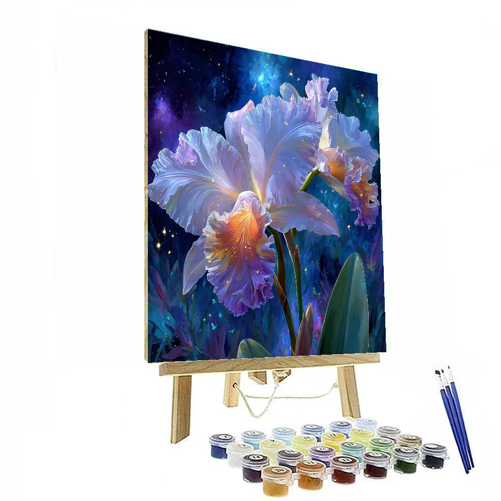 Georgia OKeeffe Inspired Orchid Nebula DIY paint by numbers