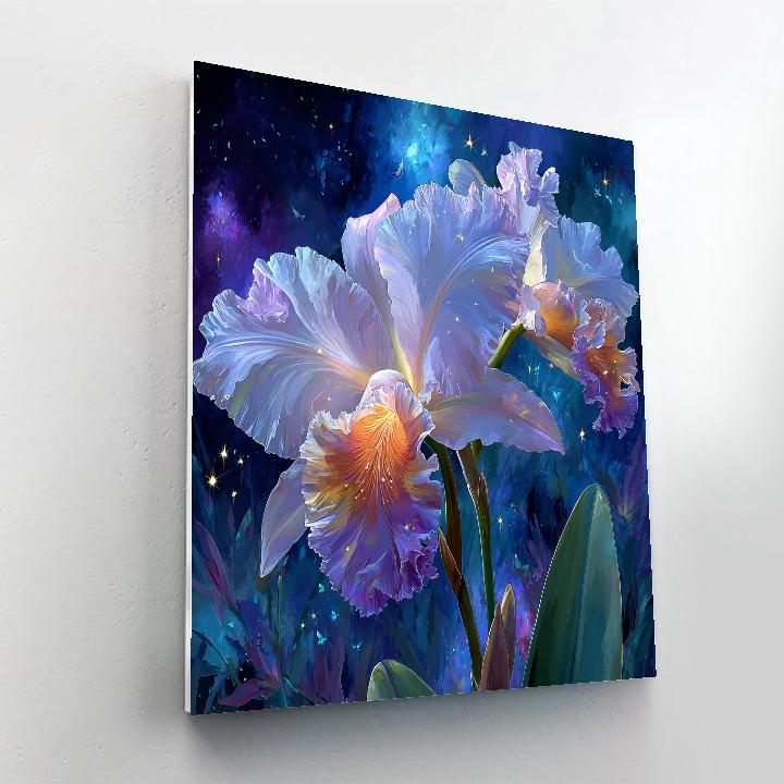 Georgia OKeeffe Inspired Orchid Nebula DIY paint by numbers