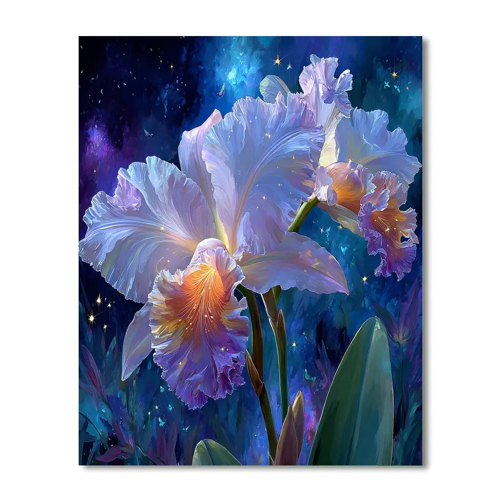Georgia OKeeffe Inspired Orchid Nebula DIY paint by numbers