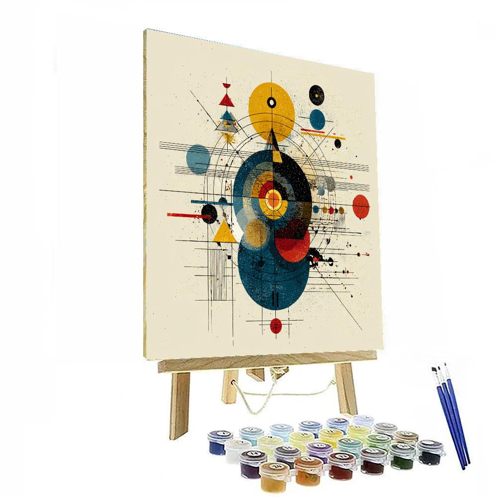Kandinsky Inspired Solar System Symphony paint by number