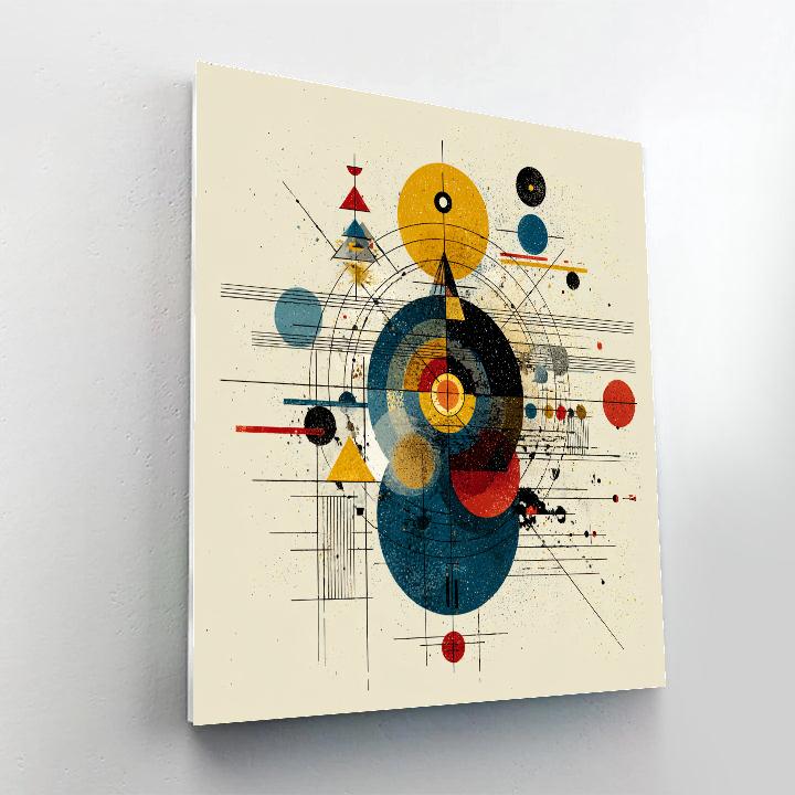 Kandinsky Inspired Solar System Symphony paint by number