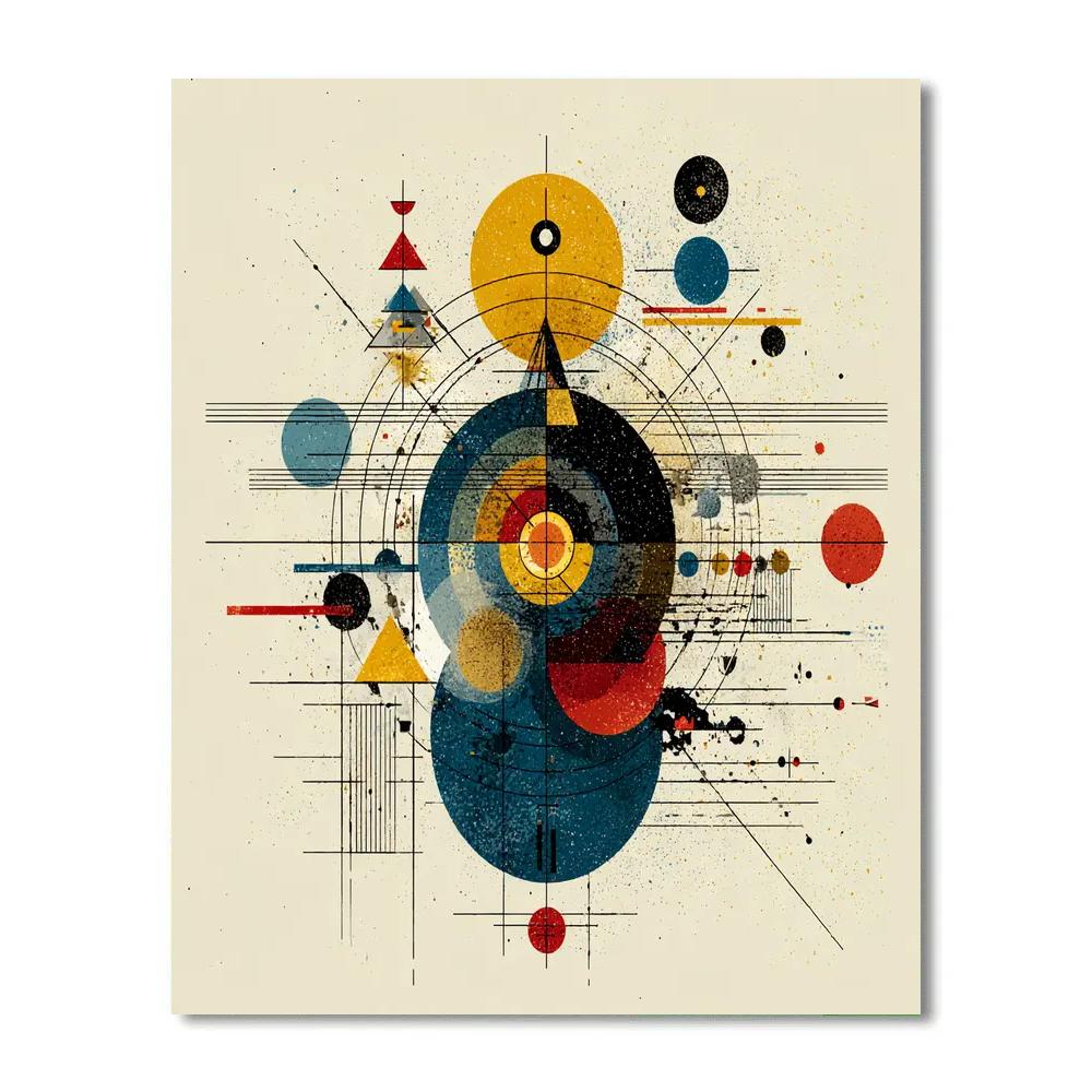 Kandinsky Inspired Solar System Symphony paint by number