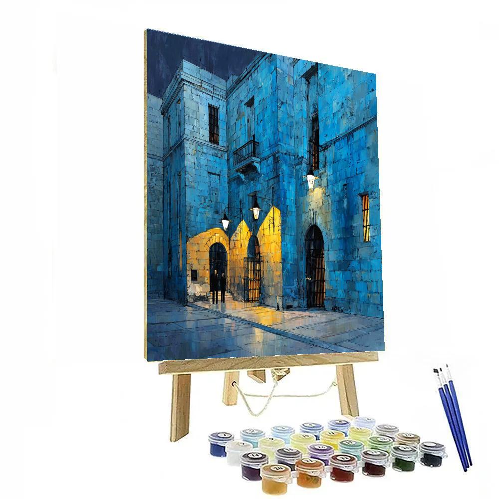 Fremantle Prison Courtyard At Blue Hour Perth Australia Number painting